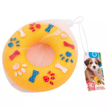 Игрушка для собак Европа бублик 14,2см пвх оранжевый