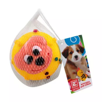 Игрушка для собак Европа еж с пищалкой 7.5см пвх светло-оранжевый