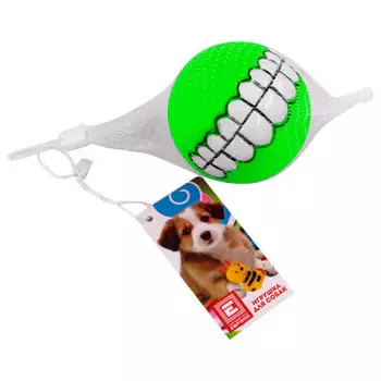 Игрушка для собак Европа Мяч с зубами 8см пвх зеленый