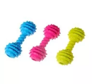 Игрушка для собак триол гантель с двумя колокольчиками резина 120 мм 12191192