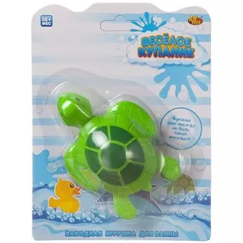 Игрушка для ванны абтойс веселое купание черепашка заводная pt-01479