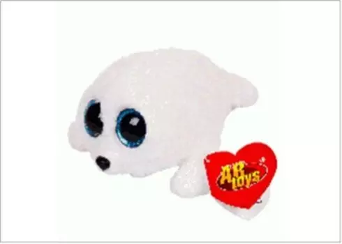 Игрушка мягкая абтойс тюлень 15 см белый м0056