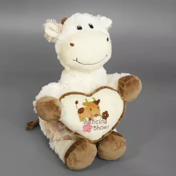 Игрушка мягкая бурёнка люба 27см