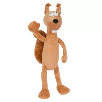 Игрушка мягкая Гнутики бельчонок-рыжий хвостик 22см в/к mt-042018-2-22