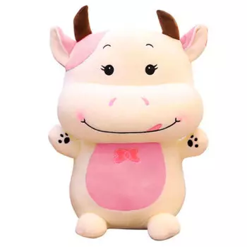 Игрушка мягкая Хуада коровка 30см розовый mg722