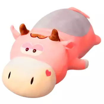 Игрушка мягкая Хуада коровка 45см розовый mg741