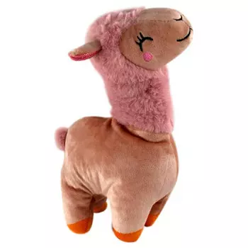 Игрушка мягкая Хуада лама 25*13см коричневый mg720