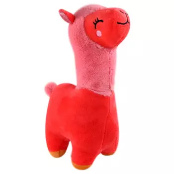 Игрушка мягкая HUADA Лама 25*13см красный mg720