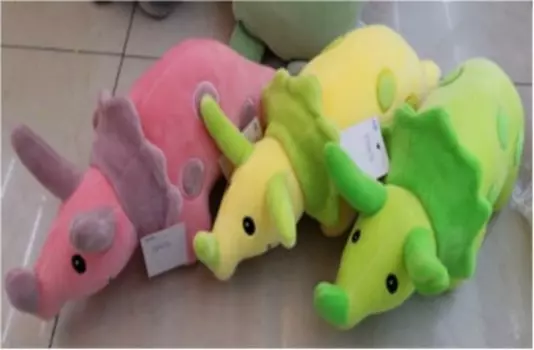 Игрушка мягкая хуада носорог 36*10см mg726