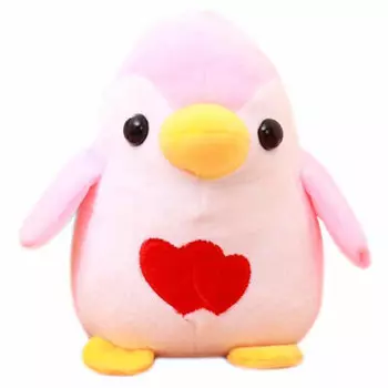 Игрушка мягкая Хуада пингвин 21см розовый mg721