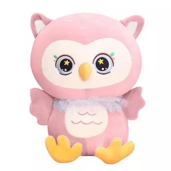 Игрушка мягкая хуада сова 70 см розовый mg798