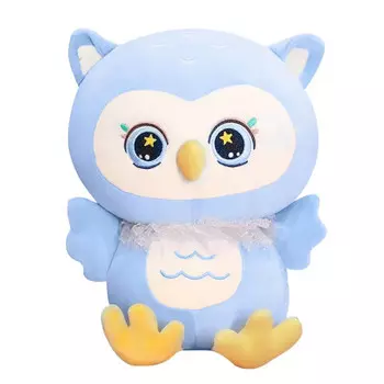 Игрушка мягкая хуада сова 70 см синий mg798