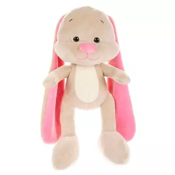 Игрушка мягкая Jack&amp;Lin зайка с розовыми ушами 25см rz001-25