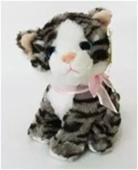 Игрушка мягкая кошка сидит муз с-1610