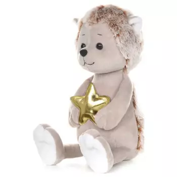 Игрушка мягкая Maxitoys романтичный ежик с золотой звездочкой 25см в/к mt-gu052019-1-25