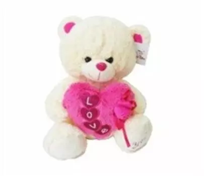 Игрушка мягкая медвежонок с сердцем 38*29*24.5 см розовый lh2633/38