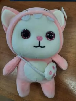 Игрушка мягкая микрос котик 20 см розовый ч42631