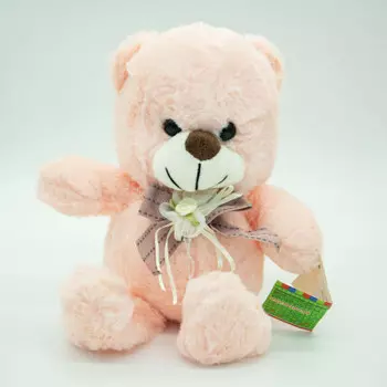 Игрушка мягкая микрос мишка 22 см розовый ч45174