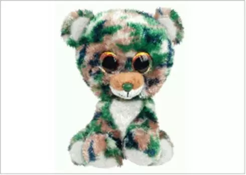 Игрушка мягкая мишка камо серый 15 см