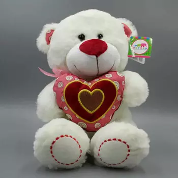 Игрушка мягкая Мишка Тоби 25см коричневый/белый ч09021