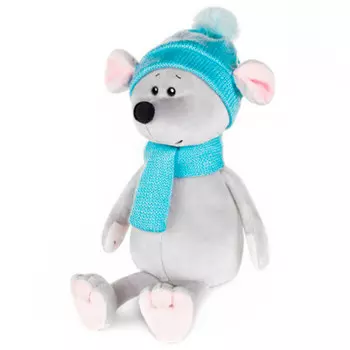 Игрушка мягкая мышонок стасик в шапке и шарфе 21см mt-mrt021919-21
