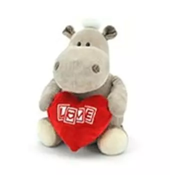 Игрушка мягкая оранж тойс бегемот мальчик с сердцем 20см os090/20a