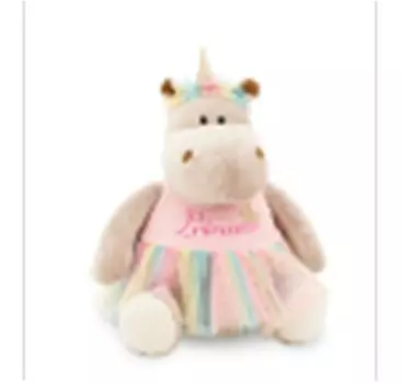 Игрушка мягкая оранж тойс бегемотик принцесса единорог 30 см mc1997-71/30