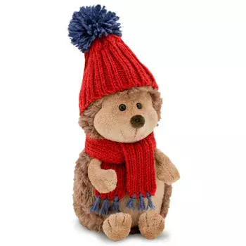 Игрушка мягкая оранж тойс ёжик колюнчик в красной шапке 20 см 333