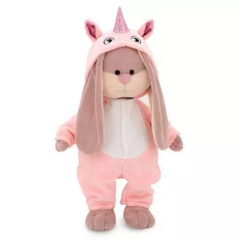 Игрушка мягкая оранж тойс зайка единорожка 30 см