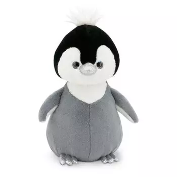 Игрушка мягкая пушистик пингвиненок серый 22 см