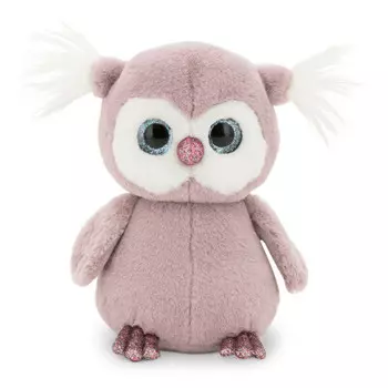 Игрушка мягкая пушистик совенок сиреневый 35 см