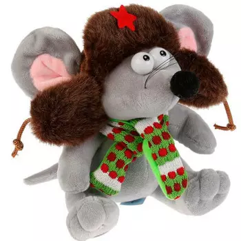 Игрушка мягкая "Мышка" в ушанке со звездой Мульти-Пульти 15см 20488TNS 277570