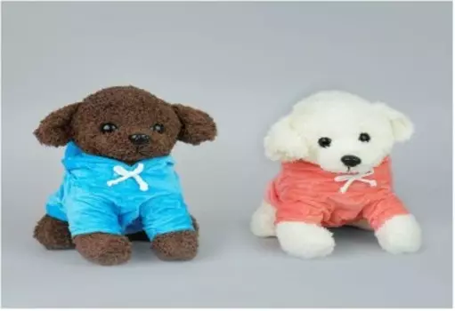 Игрушка мягкая собачка в толстовке 30 см ассорти