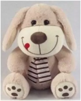 Игрушка мягкая собака в шарфе сидит 30*20*23 см бежевый вн4656-30