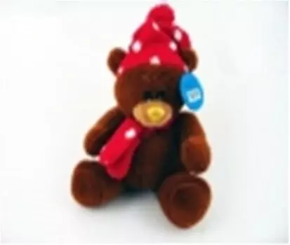 Игрушка мягкая тэдди медвежонок в шапке и шарфе музыкальный т15556