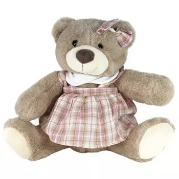 Игрушка мягкая там-там медвежонок в платье 30 х24 х29 см leo20-767 c