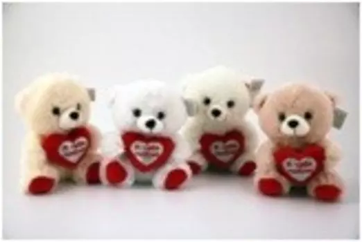 Игрушка мягкая той энд джой медведь с сердцем 21 см 4 цв 1-3340-21 с