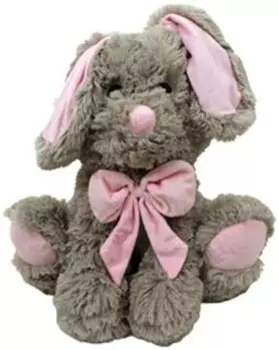 Игрушка мягкая зайчик с бантом 35см коричневый вн5045