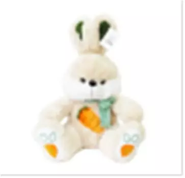 Игрушка мягкая зайчик с морковкой 40*43*33 см оранжевый yf4258/40