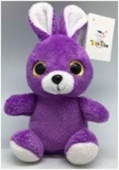 Игрушка мягкая зайчонок 12*10*9 см фиолетовый мн17529 в
