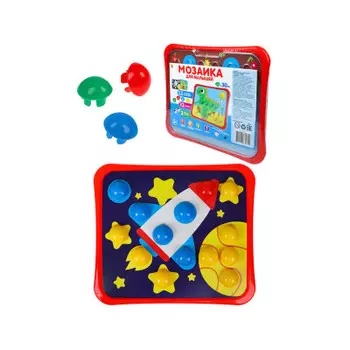 Игрушка развивающая рыжий кот мозаика 12 картинок в плёнке 32 фишки м-7165