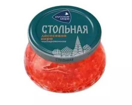 Икра имитированая лососевая руское море 230г ст/б стольная люкс