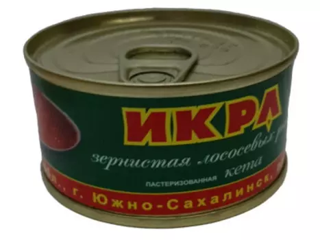 Икра лососевая 140 г ж/б пастерилизованная