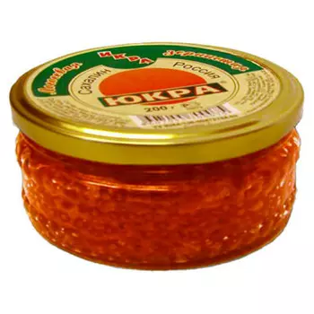 Икра лососевая зернистая 200 г ст/б юкра