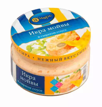 Икра мойвы а море 180г в сырном соусе