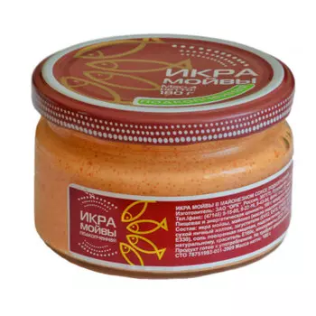 Икра мойвы эст 180г подкопченая ст\б