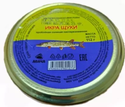 Икра щуки авача 112 г ст/б