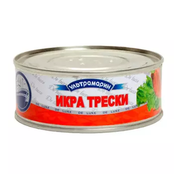 Икра трески ультрамарин 240 г ж/б