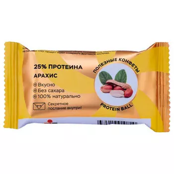 Изделие орехово-фруктовое конфета джамп премиум протеиновая 28 г сливочный арахис