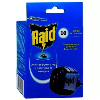 Электрофумигатор рэйд+10 пластин эвкалипт